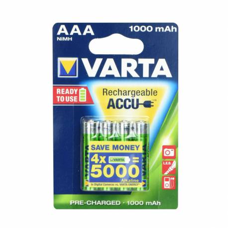 Bateria akumulatorowa VARTA R3 1000 mAH (AAA) 4SZT. ready to use