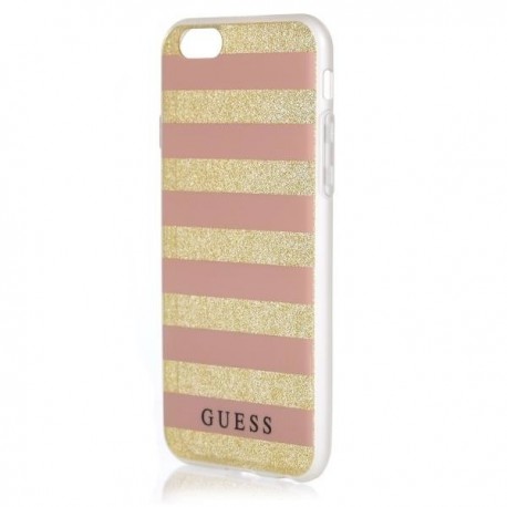 Etui Guess GUHCP6STGPI iPhone 6/6S pink hardcase Ethnic Chic Stripes 3D