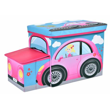 Pojemnik na zabawki Samochód różowy