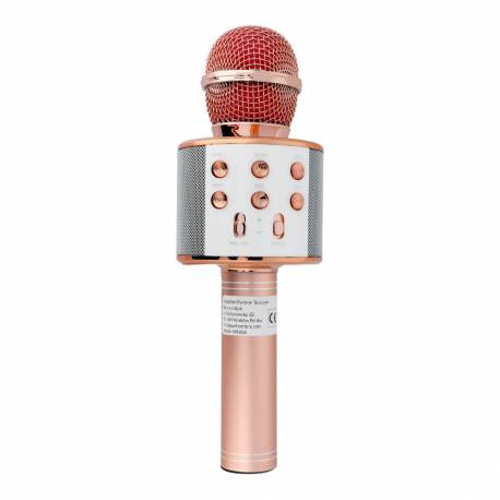 Mikrofon Multimedialny Karaoke Cr58S Hq Złoty Róż