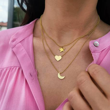Naszyjnik Stal Chirurgiczna Pozłacana 14K Gold Nst1264