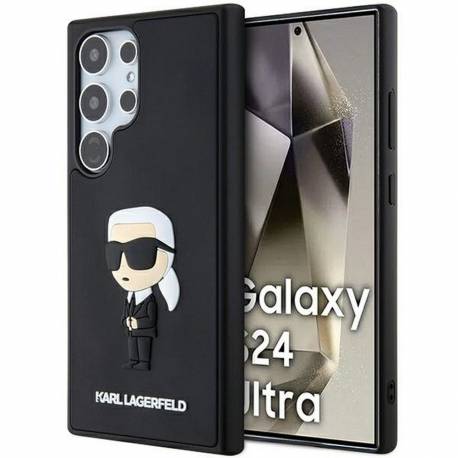 Oryginalne Etui Karl Lagerfeld Hardcase Klhcs24L3Drkink Do Samsung S24 Ultra (3D Rubber Ikonik Nft) Czarny