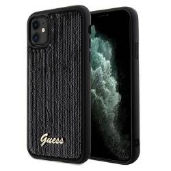 Oryginalne Etui Guess Hardcase Guhcn61Psfdgsk Do Iphone 11 (Sequin Script Metal / Czarny)