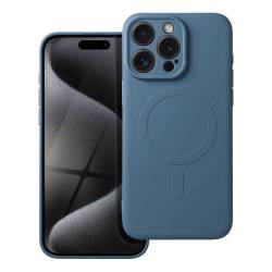 Futerał Silicone Mag Cover Kompatybilny Z Magsafe Do Iphone 15 Pro Max Niebieski
