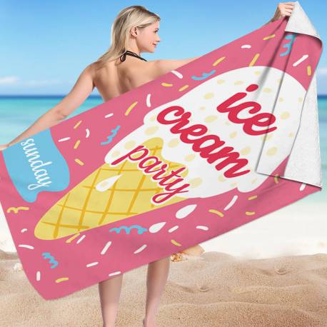 Ręcznik Plażowy Prostokątny Ice Cream Party 150X70 Rec54Wz3