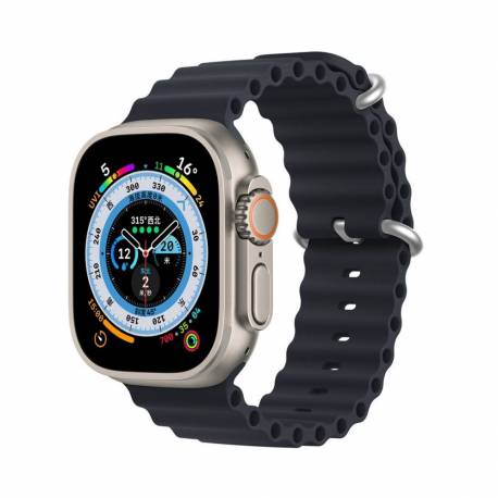 Dux Ducis Ocean Wave - Sportowy Pasek Silikonowy Do Apple Watch 42/44/45Mm Grafitowy