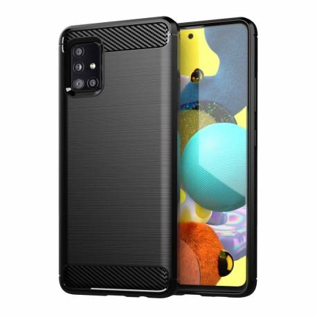 Futerał Carbon Do Samsung Galaxy A71 Czarny
