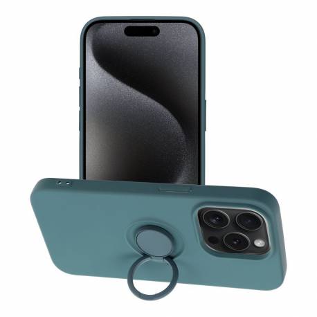 Futerał Silicone Ring Do Iphone 15 Pro Zielony