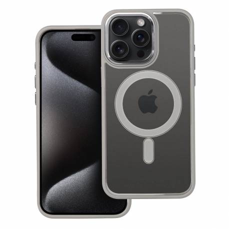 Futerał Color Edge Mag Cover Kompatybilny Z Magsafe Do Iphone 15 Pro Max Tytanowy Szary