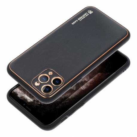 Futerał Leather Case Skórzany Do Iphone 15 Plus Czarny