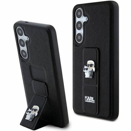 Oryginalne Etui Karl Lagerfeld Hardcase Klhcs24Mgsakcpk Do Samsung S24 Plus (Gripstand Saffiano Kc Pins) Czarny