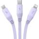 Baseus Zwijany Kabel Usb Do Micro/lightning/typ C 3W1 Leo 3.5A 1.1M Fioletowy Cb000063
