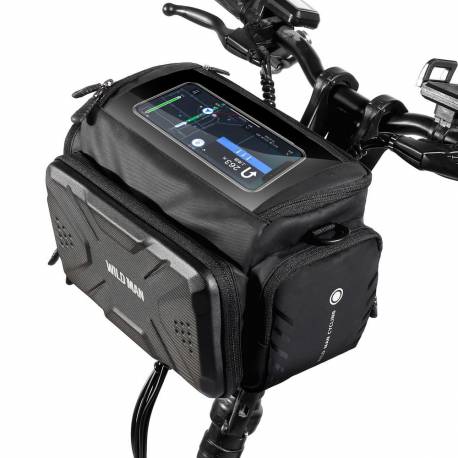 Uchwyt rowerowy / torba z pokrowcem na kierownice na zamek WILDMAN GS6 4L 4" - 7"