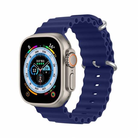 Dux Ducis Ocean Wave - Sportowy Pasek Silikonowy Do Apple Watch 42/44/45Mm Niebieski