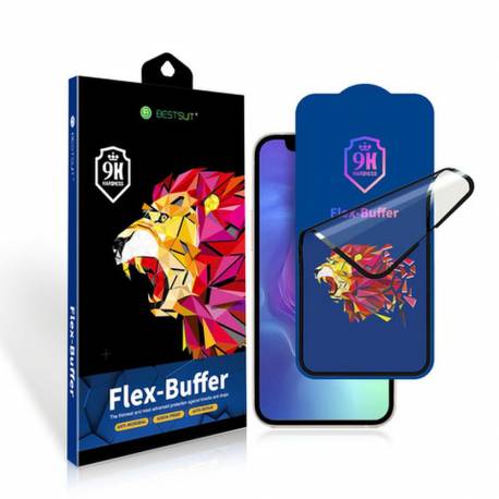 Szkło hybrydowe Bestsuit Flex-Buffer 5D z powłoką antybakteryjną Biomaster do iPhone 12 mini 5,4" czarny