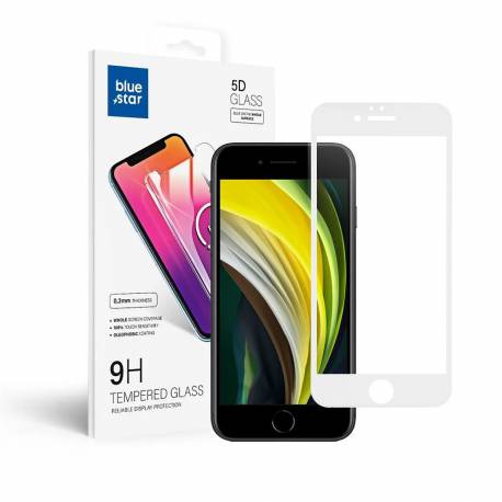 Szkło hartowane Blue Star 5D - do iPhone 6/6S 4,7" (full glue) biały