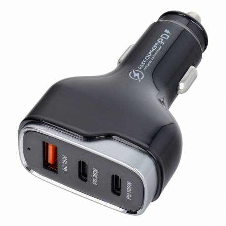 Ładowarka Samochodowa Usb Qc 3.0 18W + 2X Typ C Pd 100W+30W Cc53-2C1A (Total 138W)