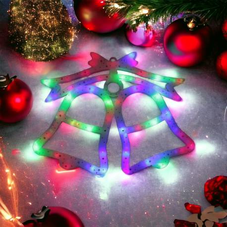 Wisząca Ozdoba Xxl Dzwoneczki Multikolor Lampki Led Lamp14Multi