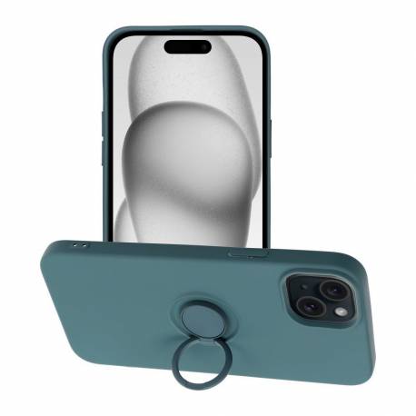 Futerał Silicone Ring Do Iphone 15 Plus Zielony