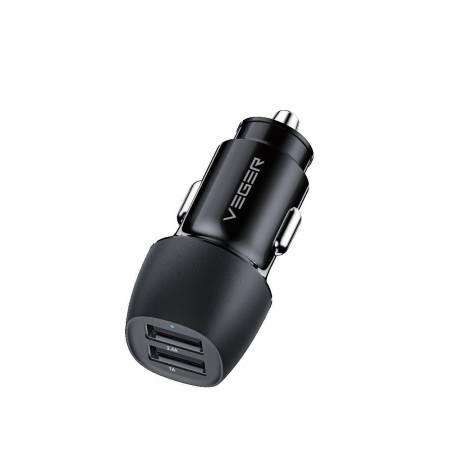 Veger Ładowarka Samochodowa 2Xusb 17W 3,4A Cc316-2A Czarna