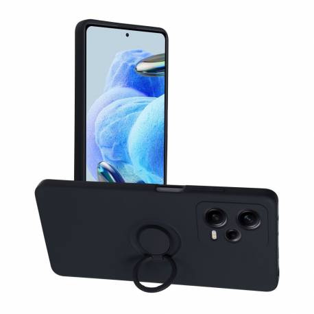 Futerał Silicone Ring Do Xiaomi Redmi Note 12 Pro 5G Czarny