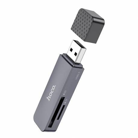 Hoco Czytnik Kart Pamięci Usb A 3.0 Hb45 Szary