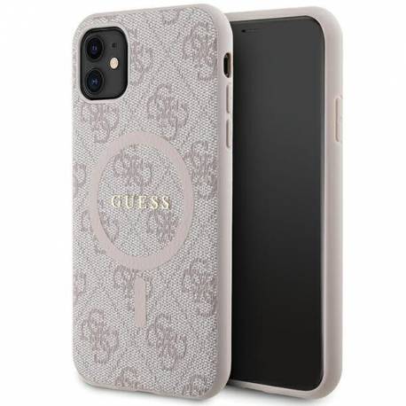 Oryginalne Etui Guess Hardcase Guhmn61G4Gfrp Do Iphone 11 (Magsafe / 4G Ring Classic Logo / Różowy)