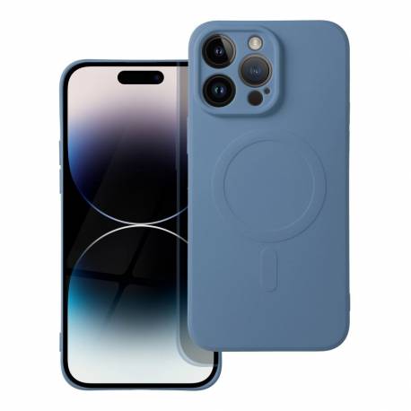 Futerał Silicone Mag Cover Kompatybilny Z Magsafe Do Iphone 14 Pro Max Niebieski
