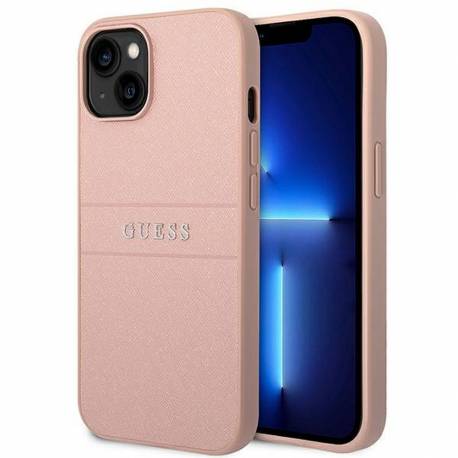 Oryginalne Etui Guess Hardcase Guhcp14Mpsasbpi Do Iphone 14 Plus (Saffiano With Metal Logo / Różowy)