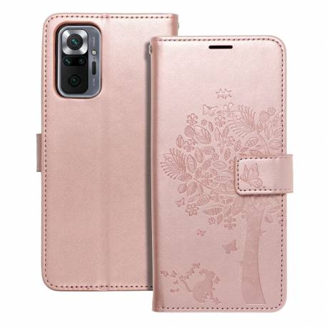Kabura Mezzo Book Do Xiaomi Redmi Note 10 Pro Drzewo Złoty Róż