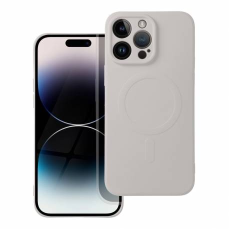 Futerał Silicone Mag Cover Kompatybilny Z Magsafe Do Iphone 14 Pro Max Biały