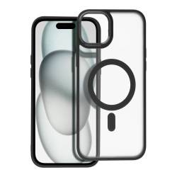 Futerał Matte Mag Cover Kompatybilny Z Magsafe Do Iphone 15 Plus Czarny