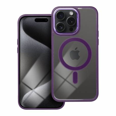 Futerał Color Edge Mag Cover Kompatybilny Z Magsafe Do Iphone 15 Pro Max Fioletowy