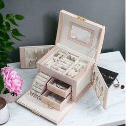Szkatułka Na Biżuterię Kuferek Etui Organizer Pd120Pr