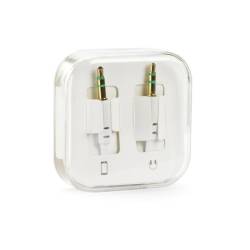 Przewód AUX JACK STEREO 3,5mm BOX biały 1m (w pudełku)