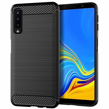 Futerał Carbon Do Samsung Galaxy A7 2018 ( A750 ) Czarny