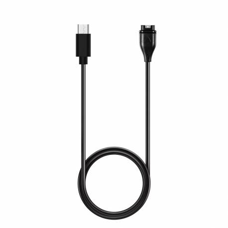 Kabel Typ C Do Ładowania Smartwatcha Garmin Fenix 7, 6, 6X, 6S, 5, 5X, 5S, 5 Plus Vivoactive 3 Itd. Hd24 1M. Czarny