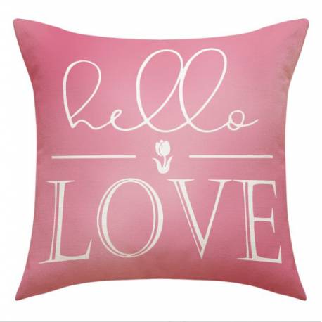 Poszewka Na Poduszkę 45 X 45 Cm Hello Love Pod156