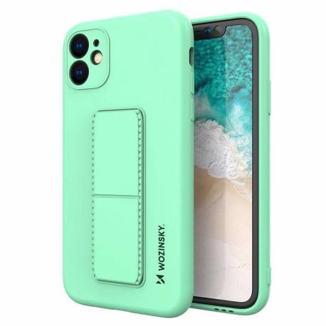 Wozinsky Kickstand Case Silikonowe Etui Z Podstawką Etui Samsung Galaxy A22 4G Miętowe