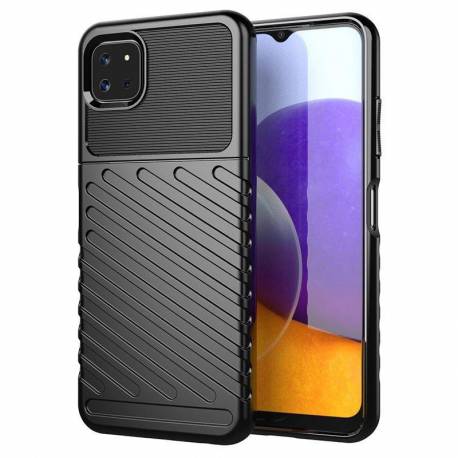 Thunder Case Elastyczne Pancerne Etui Pokrowiec Samsung Galaxy A22 5G Czarny
