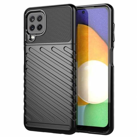 Thunder Case Elastyczne Pancerne Etui Pokrowiec Samsung Galaxy A22 4G Czarny