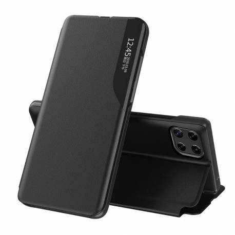 Eco Leather View Case Elegancki Futerał Etui Z Klapką I Funkcją Podstawki Samsung Galaxy A22 4G Czarny