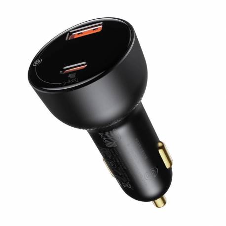 Baseus Superme Szybka Ładowarka Samochodowa Usb / Usb Typ C 100W Pps Quick Charge Power Delivery Czarny (Cczx-01)