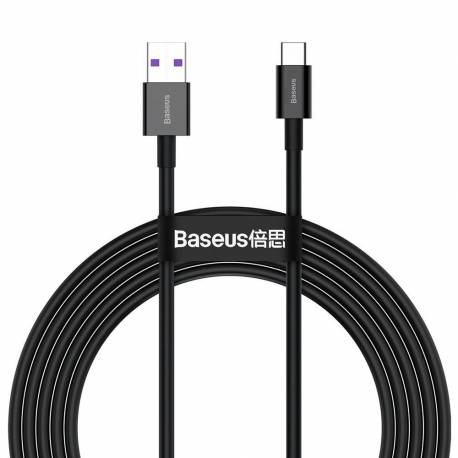 Baseus Superior Kabel Usb - Usb Typ C 66 W (11 V / 6 A) Huawei Supercharge Scp 2 M Czarny (Catys-A01)