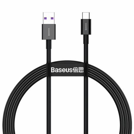 Baseus Superior Kabel Usb - Usb Typ C 66 W (11 V / 6 A) Huawei Supercharge Scp 1 M Czarny (Catys-01)