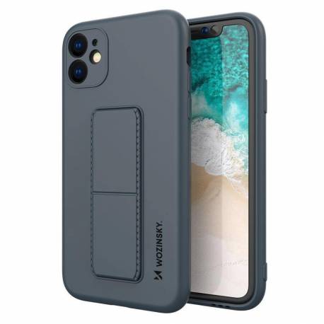 Wozinsky Kickstand Case Silikonowe Etui Z Podstawką Iphone 12 Pro Granatowe