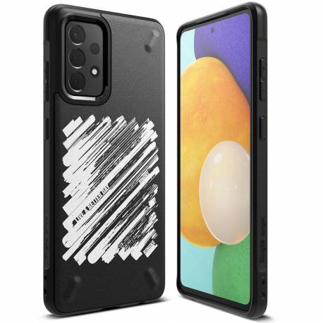 Ringke Onyx Design Wytrzymałe Etui Pokrowiec Samsung Galaxy A72 4G Czarny (Paint) (Oxsg0047)