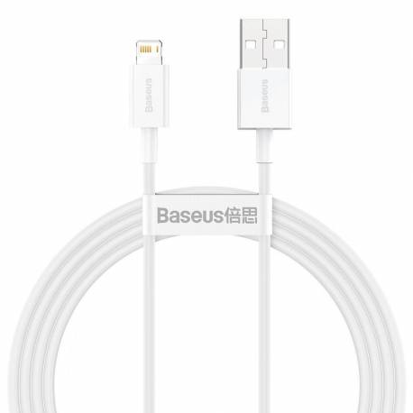 Baseus Superior Kabel Usb - Lightning 2,4A 1,5 M Biały (Calys-B02)