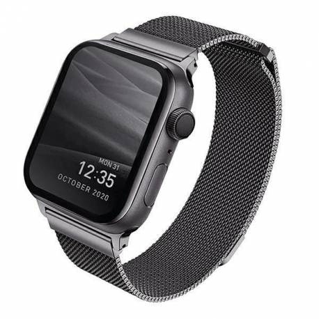 Pasek Uniq Dante Stainless Steel Na Apple Watch 1/2/3/4/5/6/7/8/se/se2 42/44/45Mm - Grafitowy