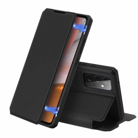 Dux Ducis Skin X Kabura Etui Pokrowiec Z Klapką Samsung Galaxy A72 4G Czarny